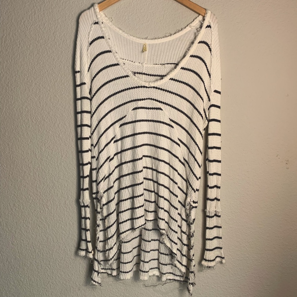 Free People Striped Sweater Shirt